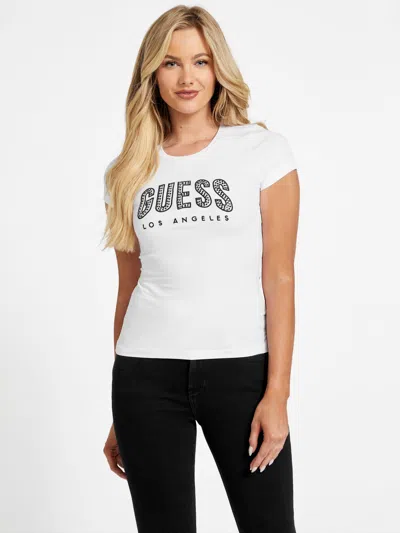 Guess Factory Miraella Sequin Tee In White
