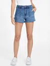 Guess Factory Mischa Denim Carpenter Shorts In Blue