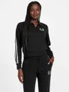 Guess Factory Missy Active Terry Polo Sweater In Black