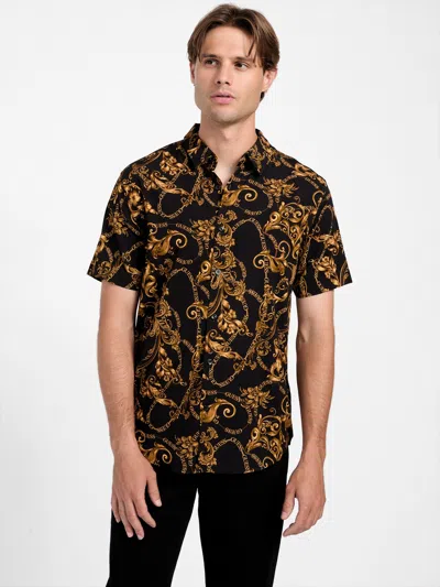 Guess Factory Monroe Printed Shirt In Black