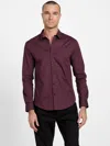 Guess Factory Montey Woven Geometric Shirt In Purple