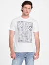 Guess Factory Mosac Logo Tee In White