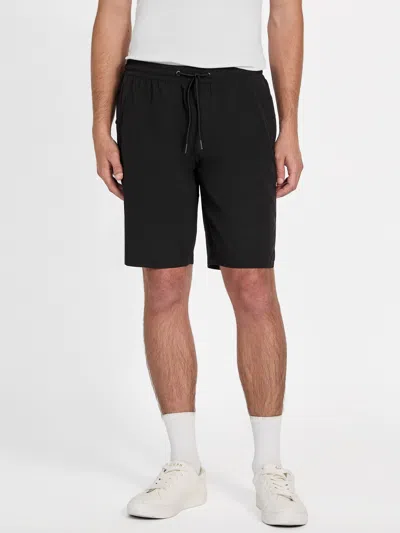 Guess Factory Murley Hybrid Nylon Shorts In Black