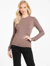 Guess Factory Myla Logo Sweater In Brown