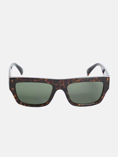 Guess Factory Narrow Square Plastic Wayfarers In Brown