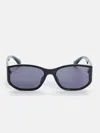 Guess Factory Narrow Square Wrap Sunglasses In Black