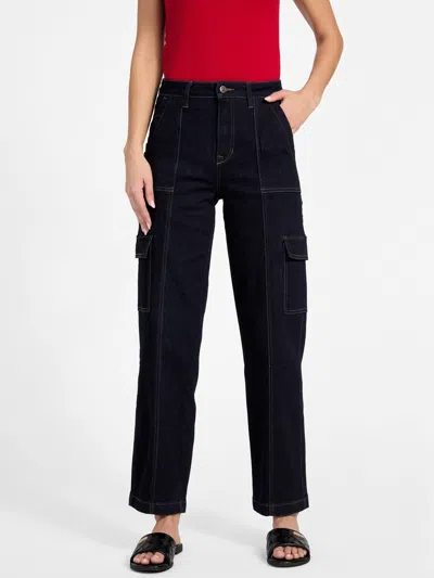 Guess Factory Natalie High-rise Cargo Jeans In White