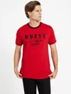 GUESS FACTORY NATHANIEL EMBROIDERED LOGO TEE