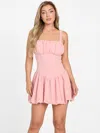 Guess Factory Neidina Bubble Mini Dress In Pink