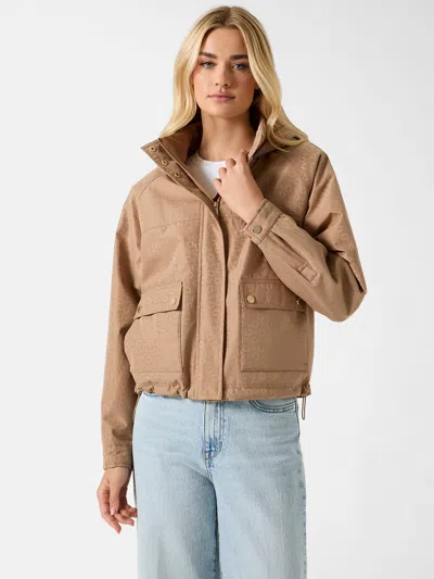 Guess Factory Nelly Logo Jacket In Brown