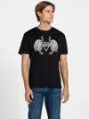 Guess Factory Neloa Printed Crewneck Tee In Black
