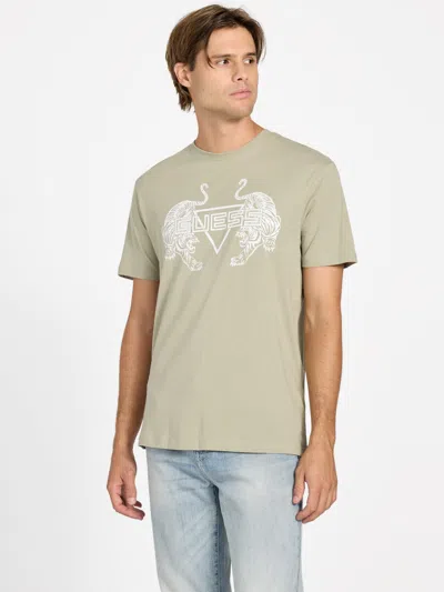 Guess Factory Neloa Printed Crewneck Tee In Green