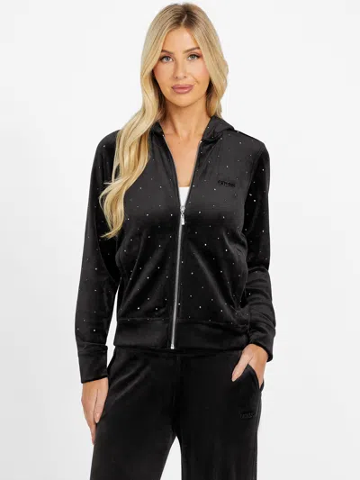 Guess Factory Ness Full-zip Top In Black