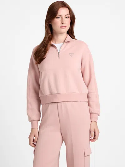 Guess Factory Nessa Half-zip Sweatshirt In Pink
