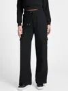 Guess Factory Nessa Straight Cargo Joggers In Black