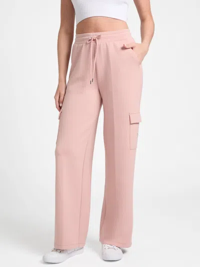 Guess Factory Nessa Straight Cargo Joggers In Brown