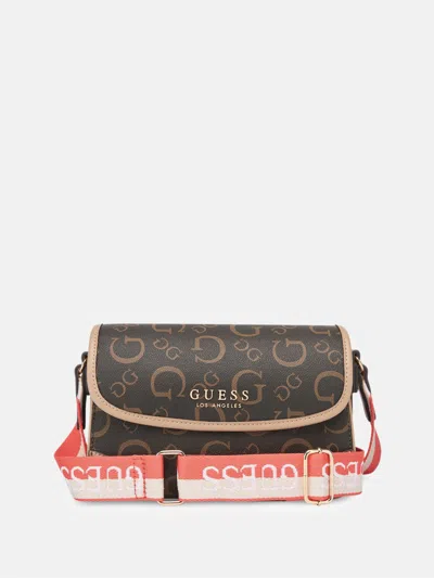 Guess Factory Nichole Crossbody In Brown