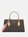 Guess Factory Nichole Satchel In Brown