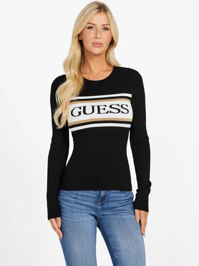 Guess Factory Nicholine Sweater Top In Black