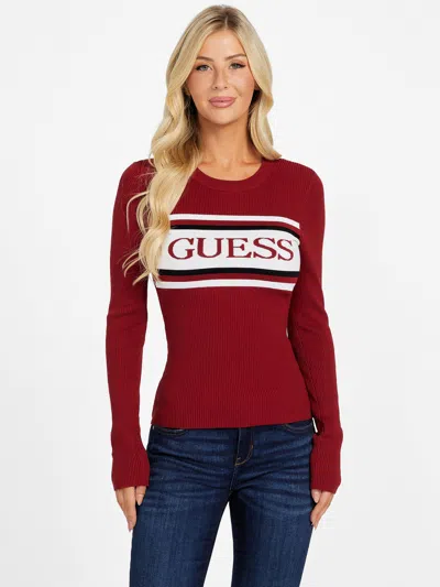 Guess Factory Nicholine Sweater Top In Brown