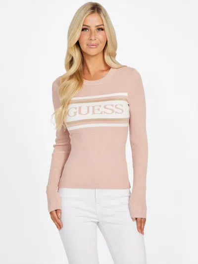 Guess Factory Nicholine Sweater Top In Pink