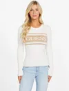 Guess Factory Nicholine Sweater Top In White