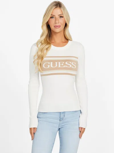 Guess Factory Nicholine Sweater Top In White