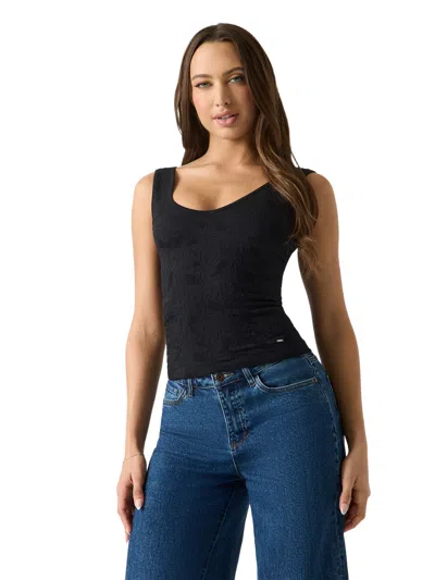 Guess Factory Nina Seamless Tank In Black