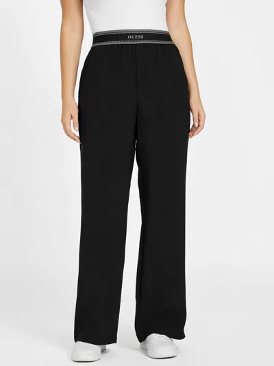 Guess Factory Noella Logo Waistband Pants In Black
