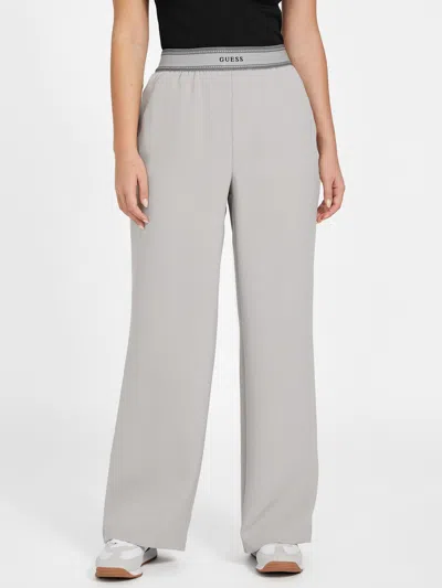 Guess Factory Noella Logo Waistband Pants In Gray