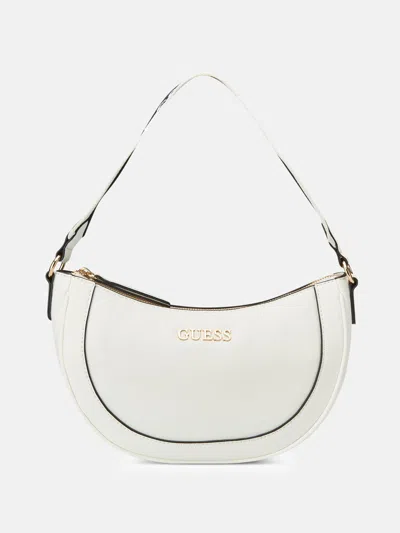 Guess Factory Norwood Mini Top Zip Bag In White