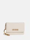 Guess Factory Nyra Keychain Card Case In White
