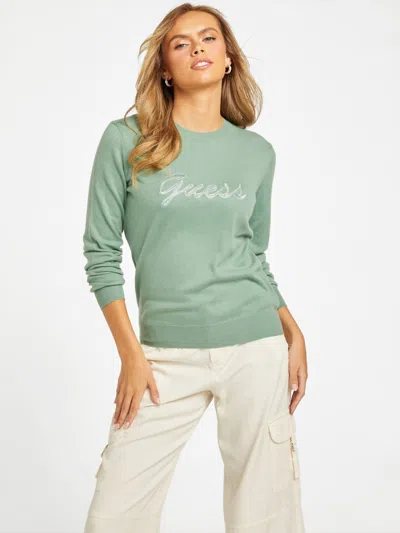 Guess Factory Odetta Logo Sweater In Blue