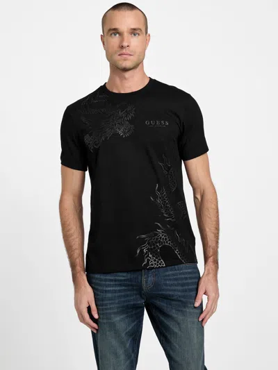 Guess Factory Olin Crewneck Tee In Black