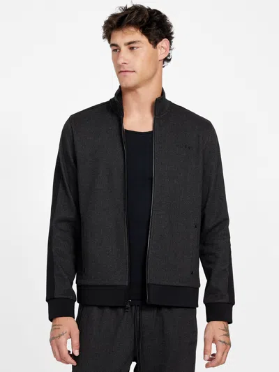 Guess Factory Olly Full-zip Mock-neck Sweater In Black