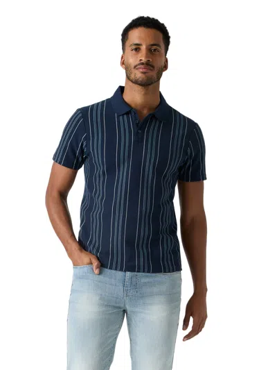 Guess Factory Osvaldo Knitted Polo In Blue