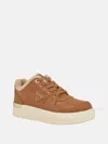 Guess Factory Overria Sherpa Sneakers In Brown