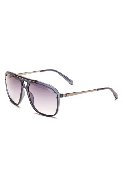 Guess Factory Oversized Navigator Sunglasses In Blue