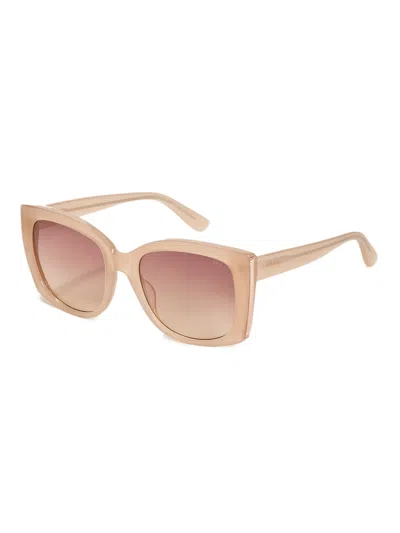 Guess Factory Oversized Plastic Butterfly Sunglasses In Gold