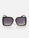 Guess Factory Oversized Plastic Square Sunglasses In Black