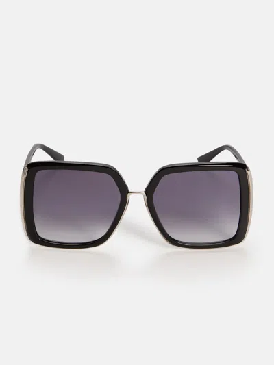 Guess Factory Oversized Plastic Square Sunglasses In Black