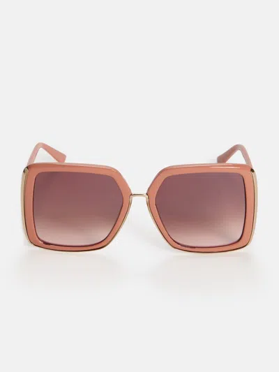 Guess Factory Oversized Plastic Square Sunglasses In Sand