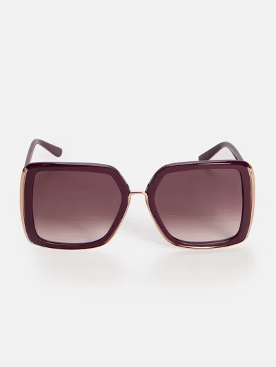 Guess Factory Oversized Plastic Square Sunglasses In White