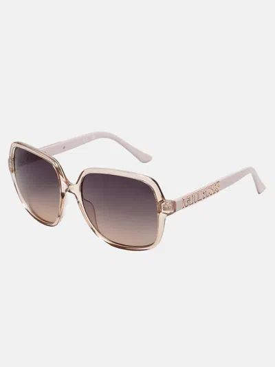 Guess Factory Oversized Rounded Square Sunglasses In Beige