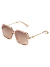 Guess Factory Oversized Square Sunglasses In Pink