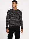Guess Factory Paco Logo Sweater In Black