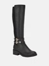 Guess Factory Partha Tall Riding Boots In Black