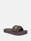 Guess Factory Peers Logo Slide Sandals In Multi
