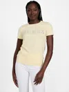 Guess Factory Lizza Embroidered Logo Tee In Yellow