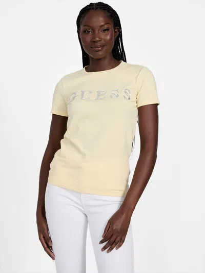 GUESS FACTORY PEPPER METALLIC LOGO TEE
